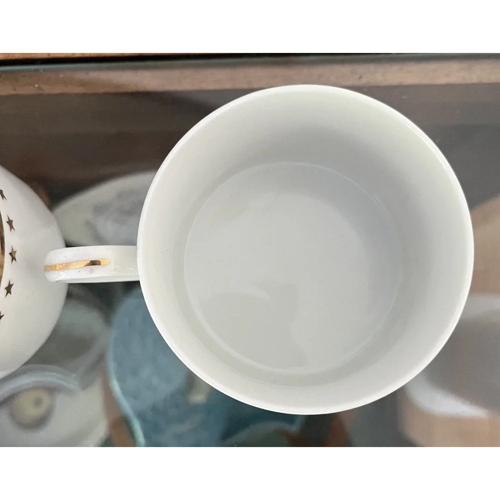 Pottery Barn New Traditions Gold Star Coffee Mug Tea Cup Vintage y2k 90s Galaxy